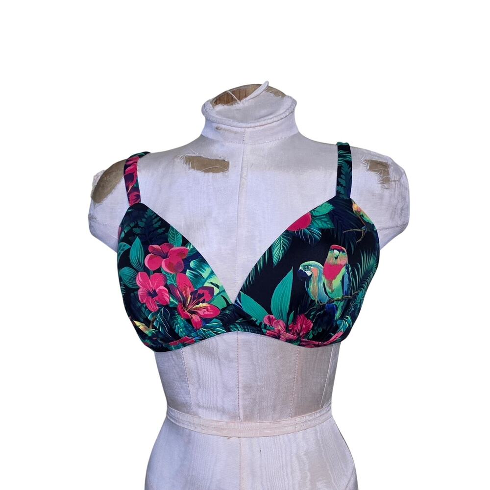 Tommy Bahama Womens XL Bikini Top Tropical Summer Floral Resort Wear